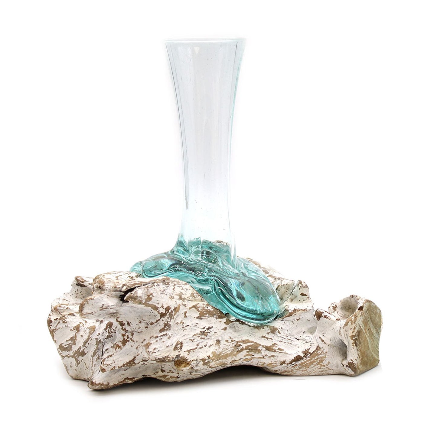 Photo 8 of Molten Glass On Whitewash Wood - Vase - Medium On Wood featuring authentic premium craftsmanship.