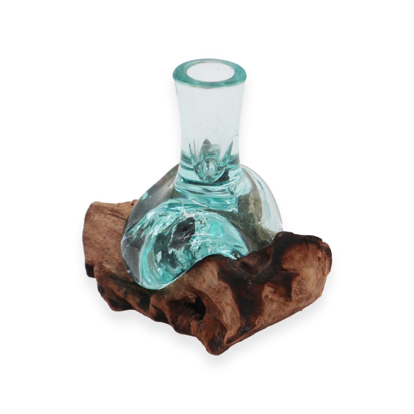 Photo 4 of Molten Glass Small Flower Vase On Wood Luxury Decor featuring authentic premium craftsmanship.