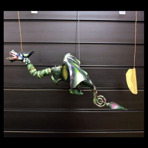 Lrg Green Coconut Dragon Mobile 50cm from our luxury coconut dragon mobiles collection