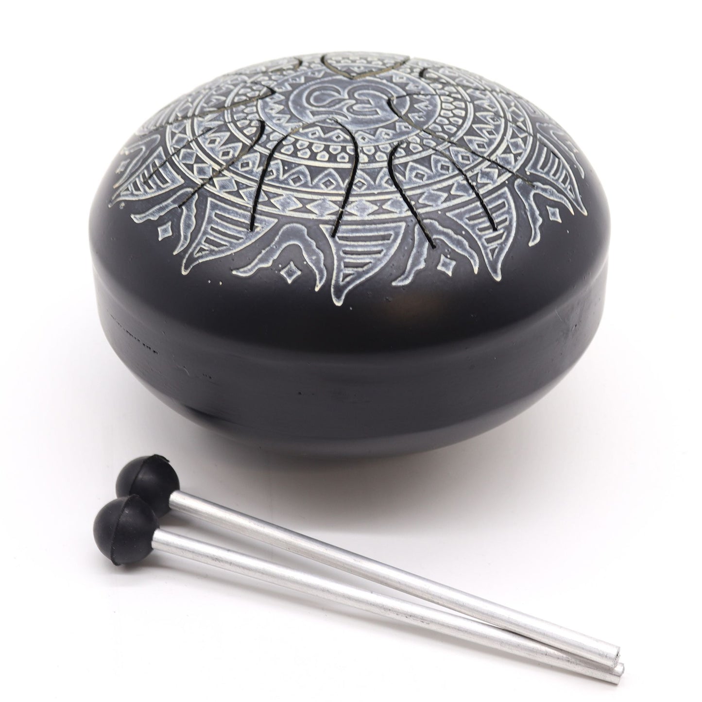 Photo 5 of Hapi Drum Om Mandala Engraved - 16cm Meditation Drum featuring authentic premium craftsmanship.