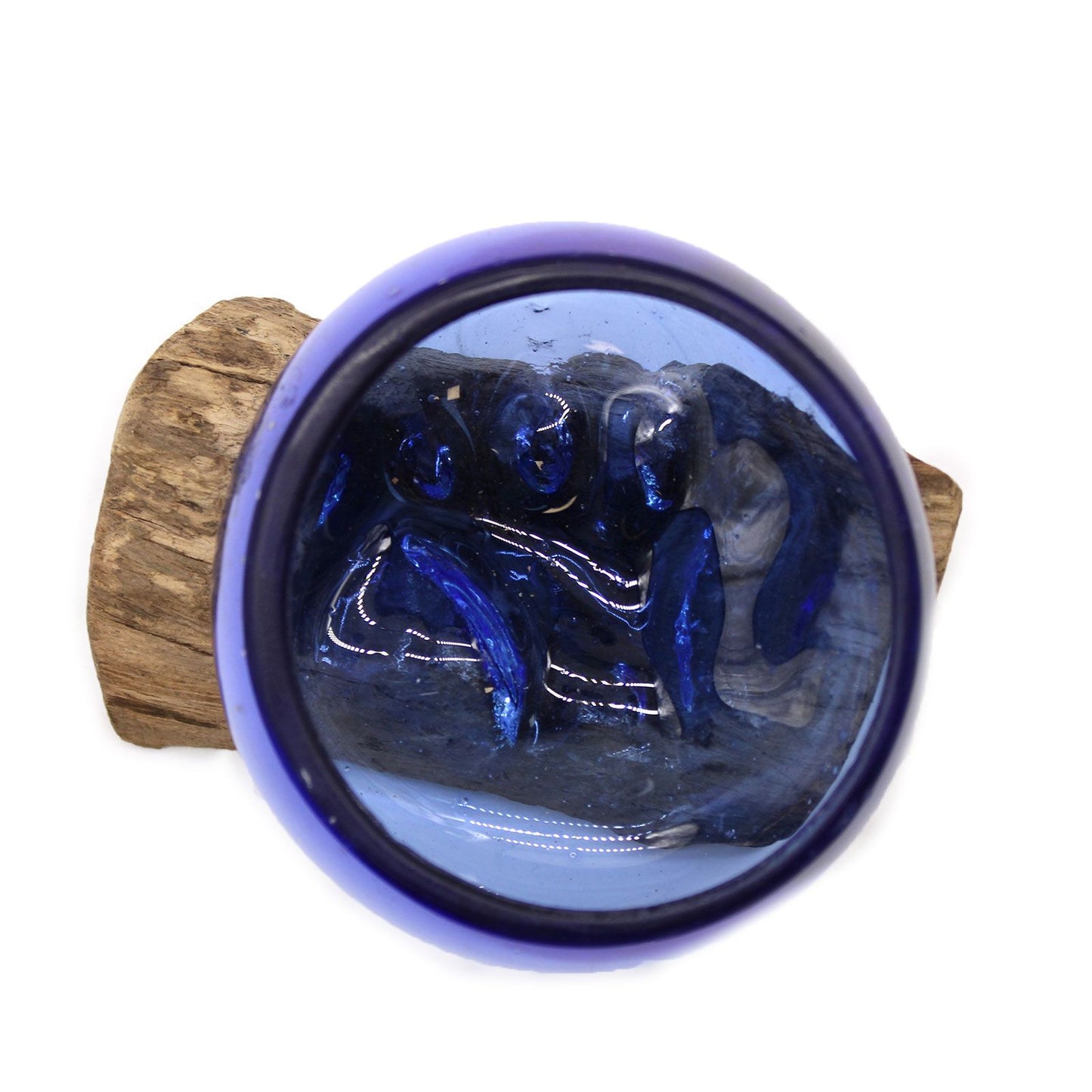 Photo 8 of Molten Glass Mini Blue Bowl On Wood Luxury Decor Premium Edi featuring authentic premium craftsmanship.