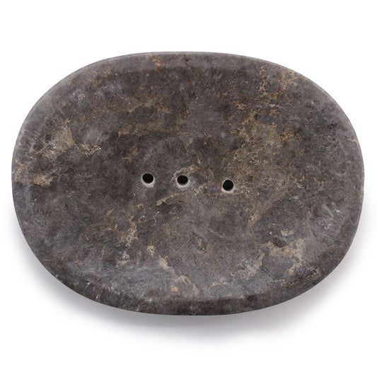 Classic Oval Grey Marble Soap Dish from our luxury stone soap dishes collection