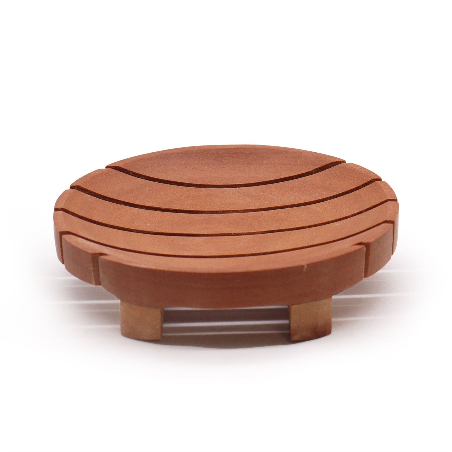 Classic Mahogany Soap Dish - Round from our luxury classic mahogany soap dishes collection