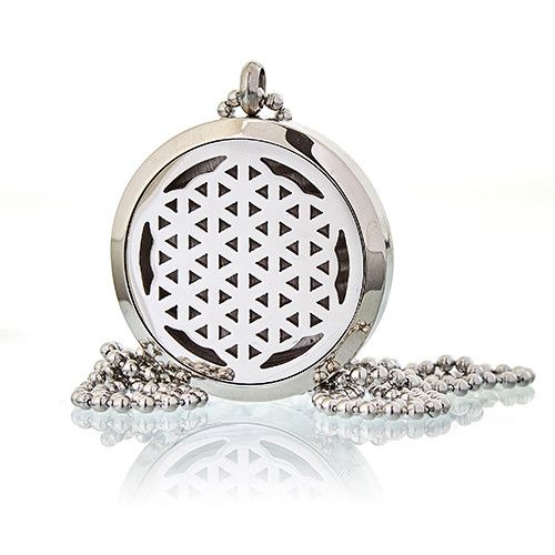 Aromatherapy Diffuser Necklace - Flower of Life 30mm from our luxury aromatherapy diffuser necklaces collection