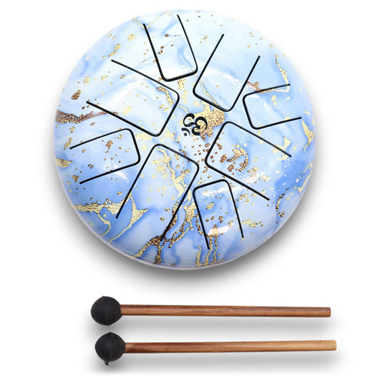 Photo 2 of Hapi Drum Blue Sky Om - 18cm Meditation Drum Premium Edition featuring authentic premium craftsmanship.