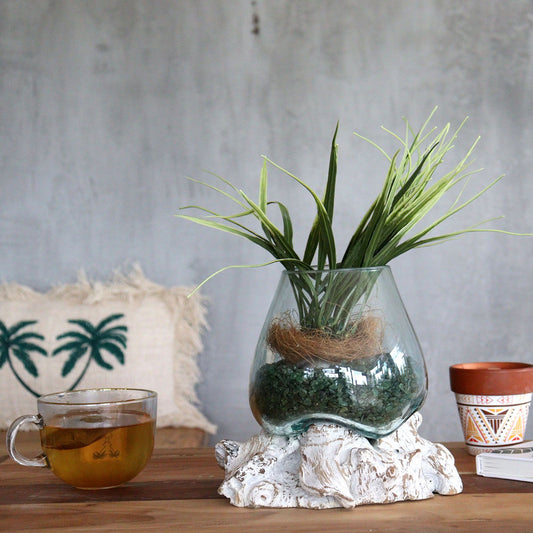 Photo 2 of Molten Glass On Whitewash Wood - Small Bowl On Wood featuring authentic premium craftsmanship.