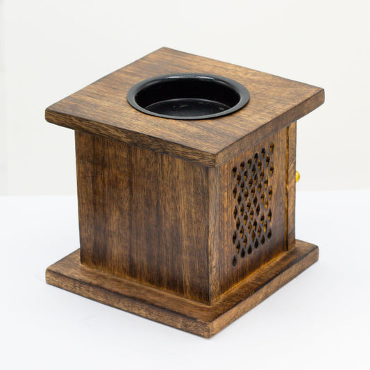 Large Mango Box Burner - Elephant from our luxury mango wood oil burners collection
