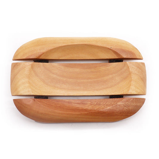 Classic Mahogany Soap Dish - Oval in Rectangle from our luxury classic mahogany soap dishes collection