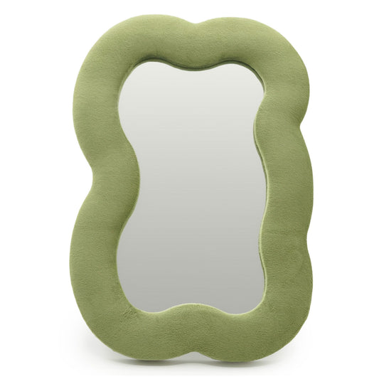 Photo 2 of Soft Squiggly Mirror - Large Cloud - Moss Green Wall Mirror featuring authentic premium craftsmanship.