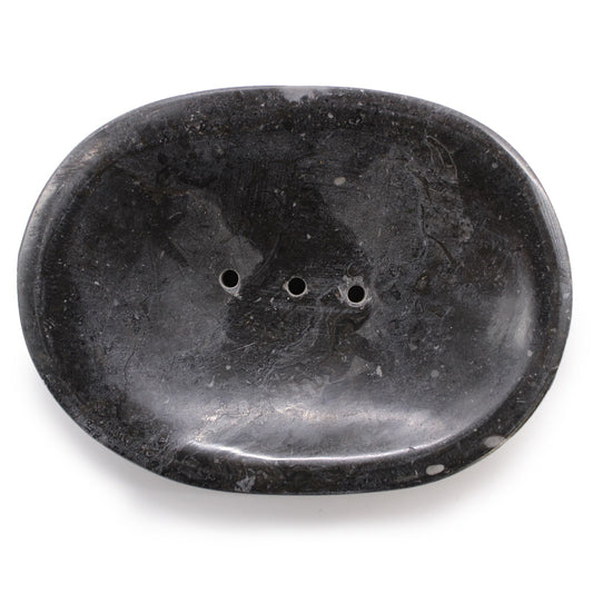 Classic Oval Black Marble Soap Dish from our luxury stone soap dishes collection