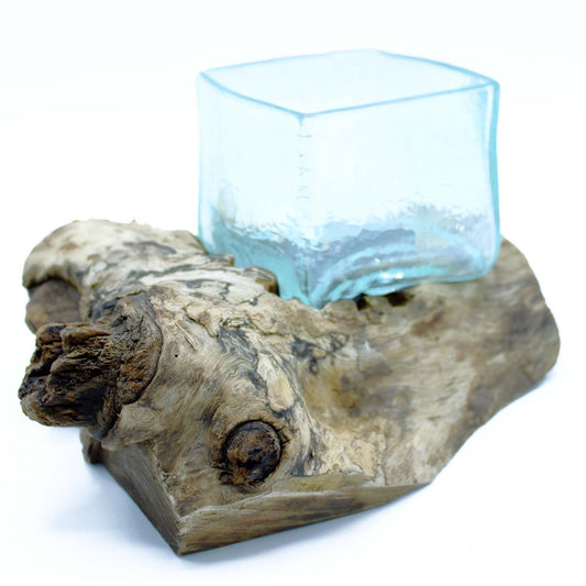 Photo 2 of Molten Crackled Glass Tank On Wood Luxury Decor Premium Edit featuring authentic premium craftsmanship.