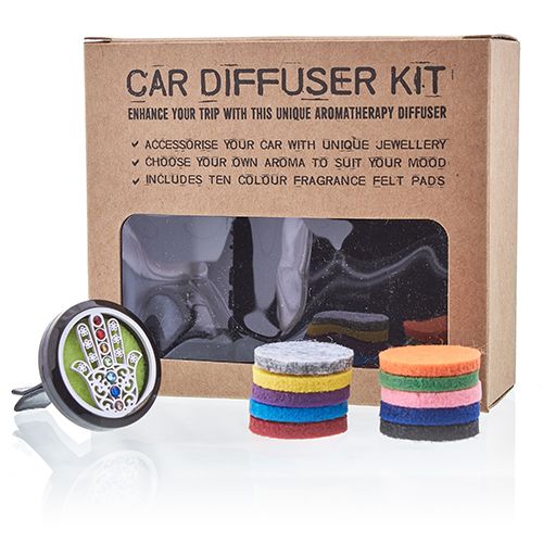 Car Diffuser Kit - Hamsa - 30mm from our luxury aromatherapy car diffuser kits collection