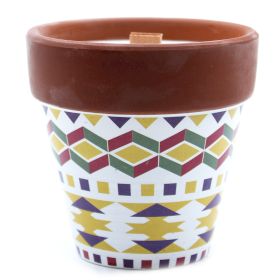 Detailed close up view highlighting the high quality craftsmanship and individual features of the agnes cat herb garden candles geranium534
