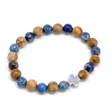 Load image into Gallery viewer, Set of 2 Gemstones Friendship Bracelets - Support - Sodalite &amp; Picturestone
