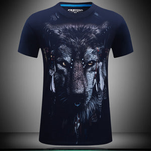 Animal creative design 3D short sleeved T-shirt