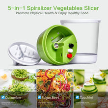 Load image into Gallery viewer, 5 in1 Handheld Spiralizer Vegetable Slicer
