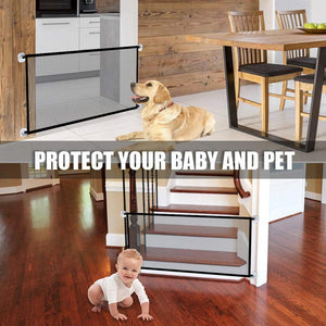 Retractable Pet Dog Gate Safety Folding Guard