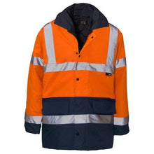 Load image into Gallery viewer, Hi Vis Waterproof Parka Jacket with concealed hood - Giftexonline
