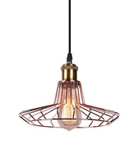Load image into Gallery viewer, (NEW) Vintage Ceiling Pendant Light Shade - Retro Rose Copper Metal Cage Chandelier Lampshade
