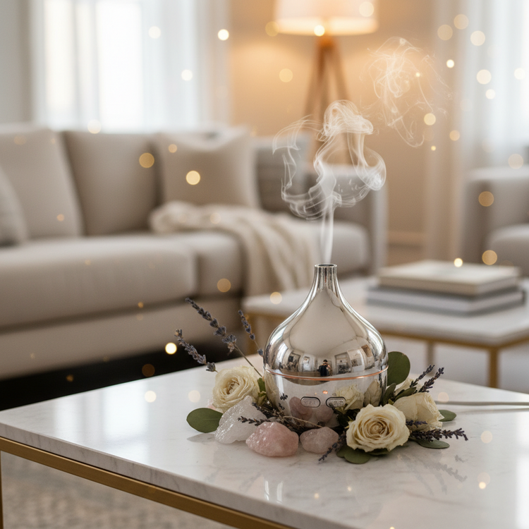 Crystal and floral diffuser sets