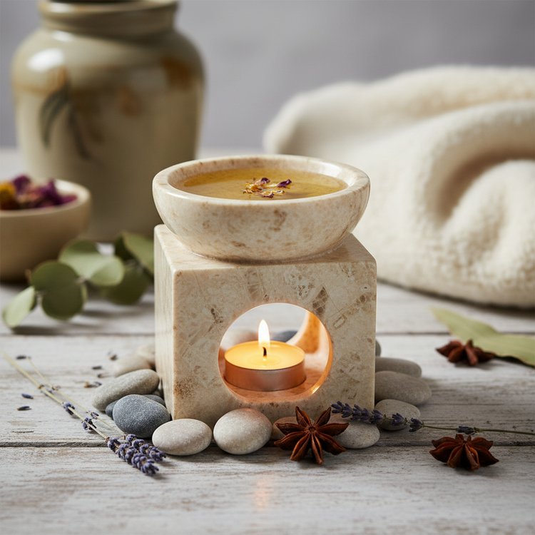 Natural stone burners