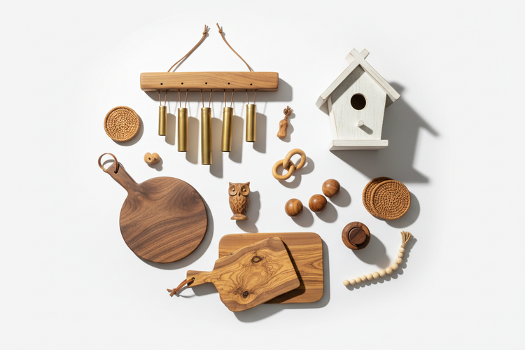 Handcrafted Wooden accents