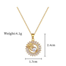 Laden Sie das Bild in den Galerie-Viewer, Fashion Jewelry Square Full Diamond Personalized Round Ring Leaves Necklace And Earrings Suite
