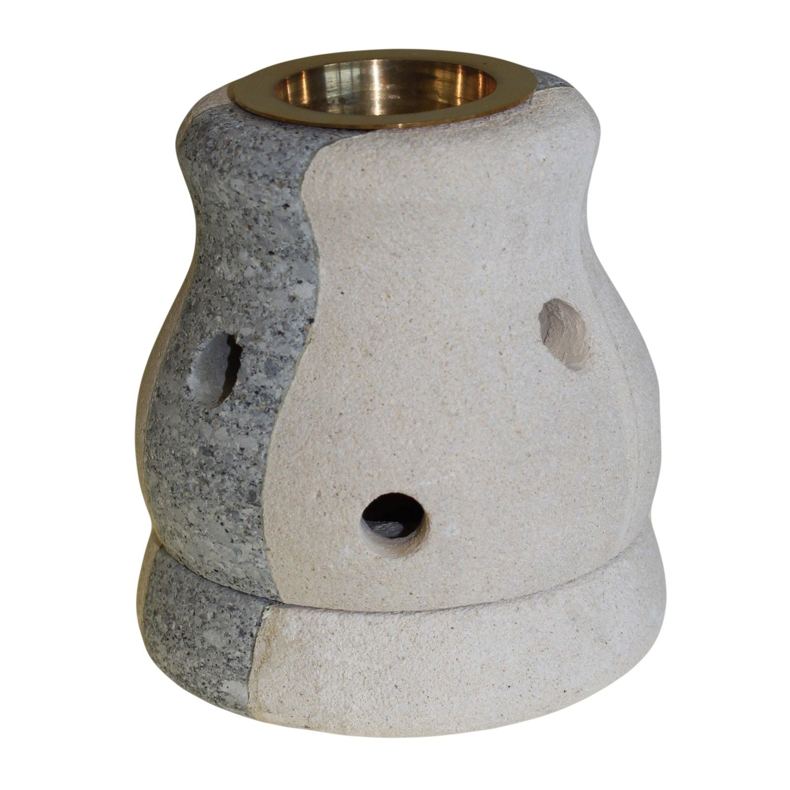Stone Oil Burner - Combo Shaped lifestyle product photo on neutral background