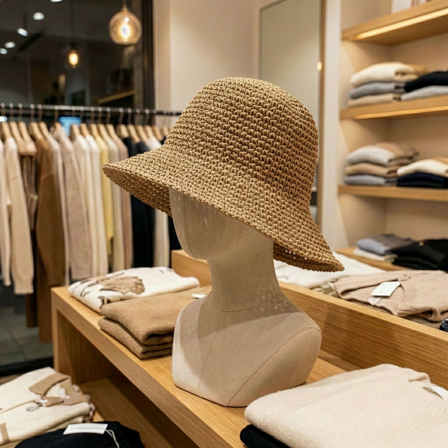 Photo 3 of Nomad Sari Floppy Straw Sun Hat - Natural Coffee Sun Beac... featuring authentic premium craftsmanship.