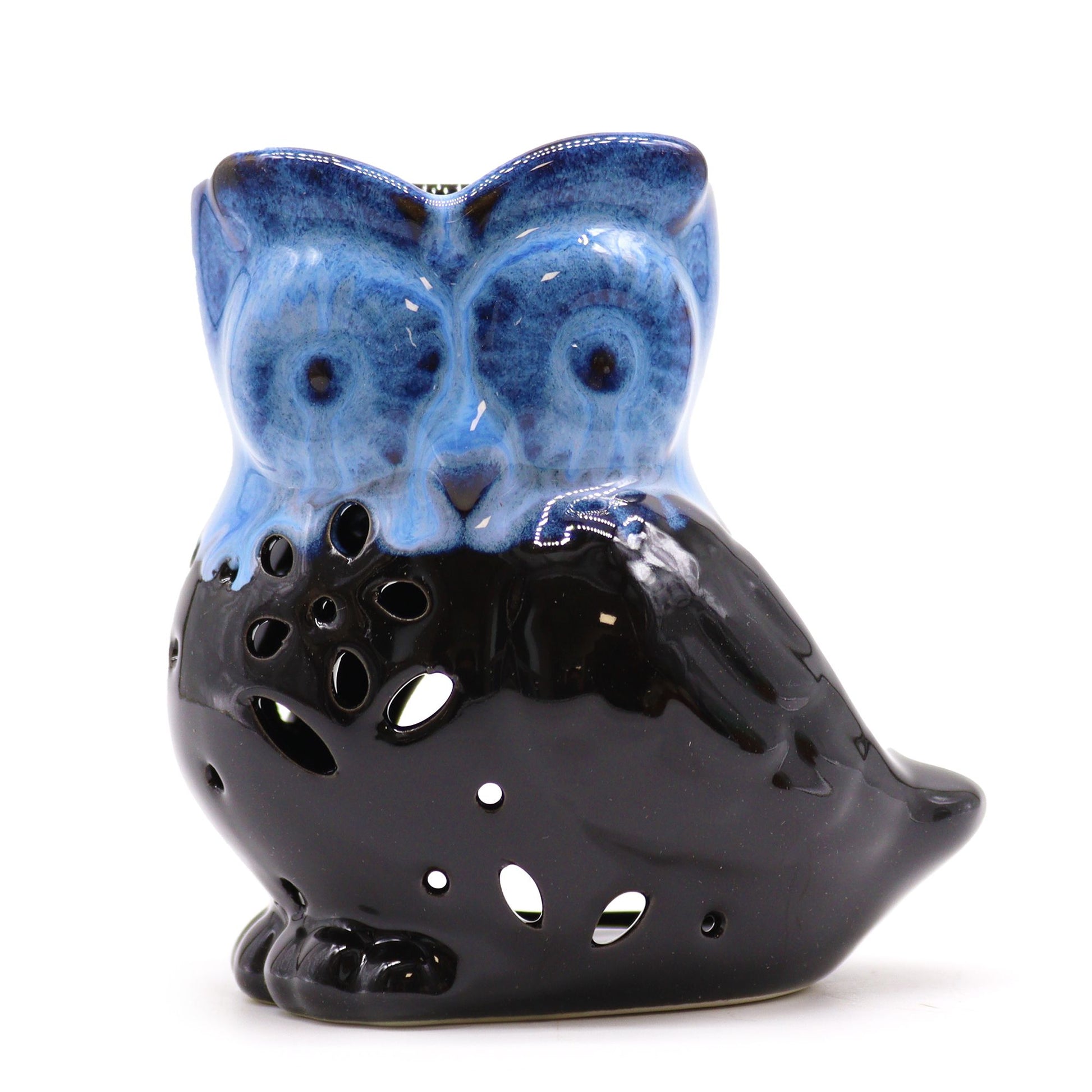 Classic Rustic Oil Burner - Owl Side-on (assorted) from our luxury classic rustic oil burners collection