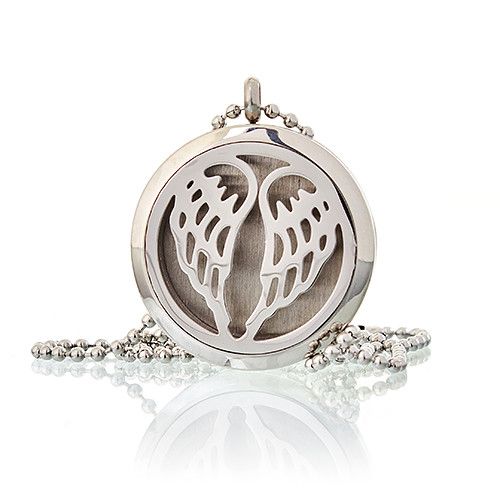 Aromatherapy Diffuser Necklace - Angel Wings 30mm from our luxury aromatherapy diffuser necklaces collection