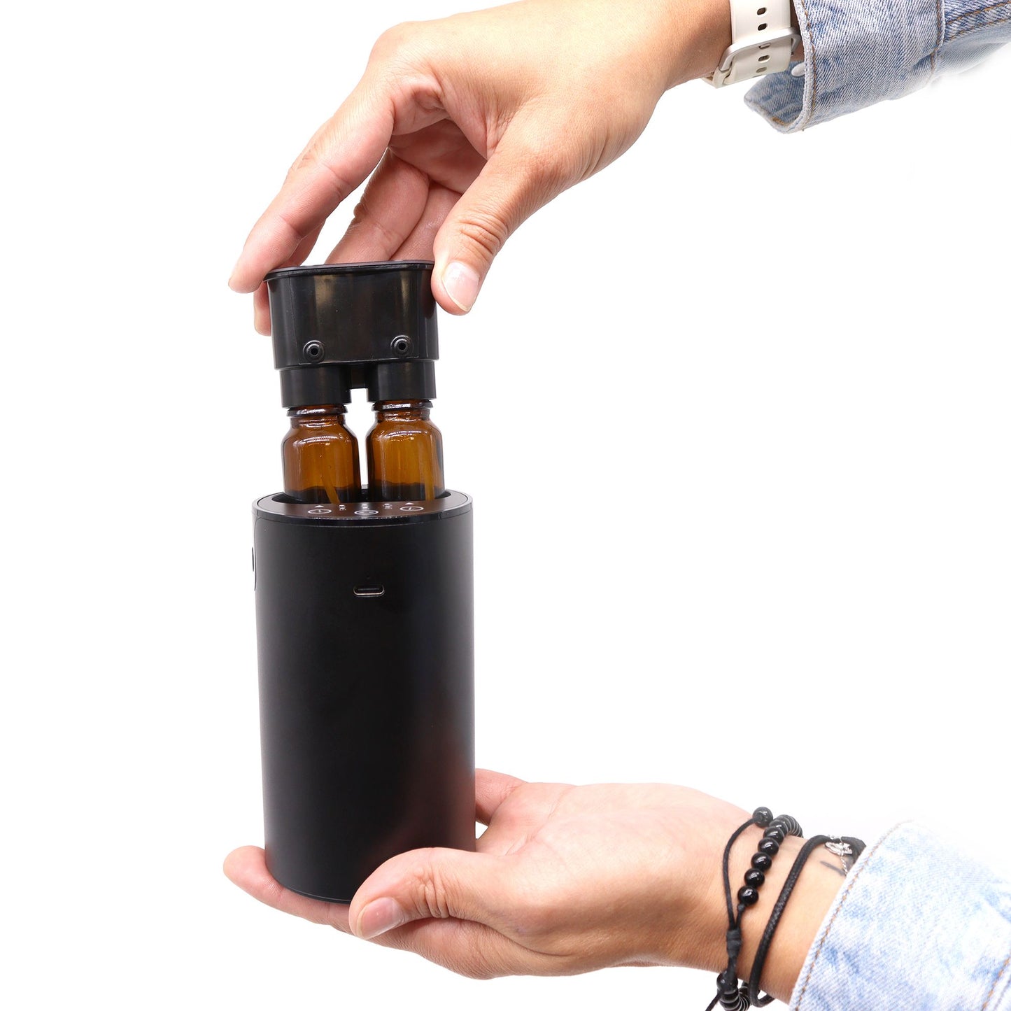 Double (switchable) Essential Oil Waterless Nebulizer- USB to C from our luxury aroma diffusers collection