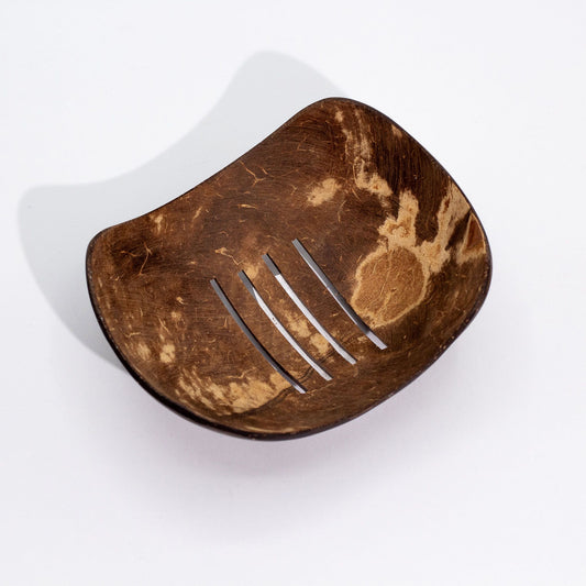 Natural Coconut Soap Dish - Oblong - 11cm from our luxury coconut soap dishes collection