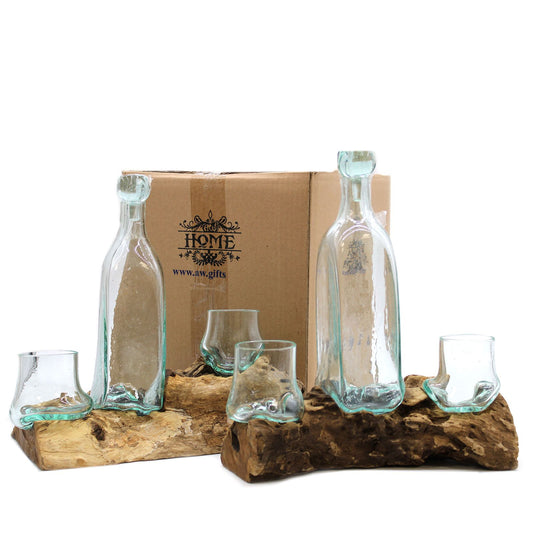 Photo 2 of Molten Glass On Wood- Whisky Set Luxury Decor Premium Editio featuring authentic premium craftsmanship.