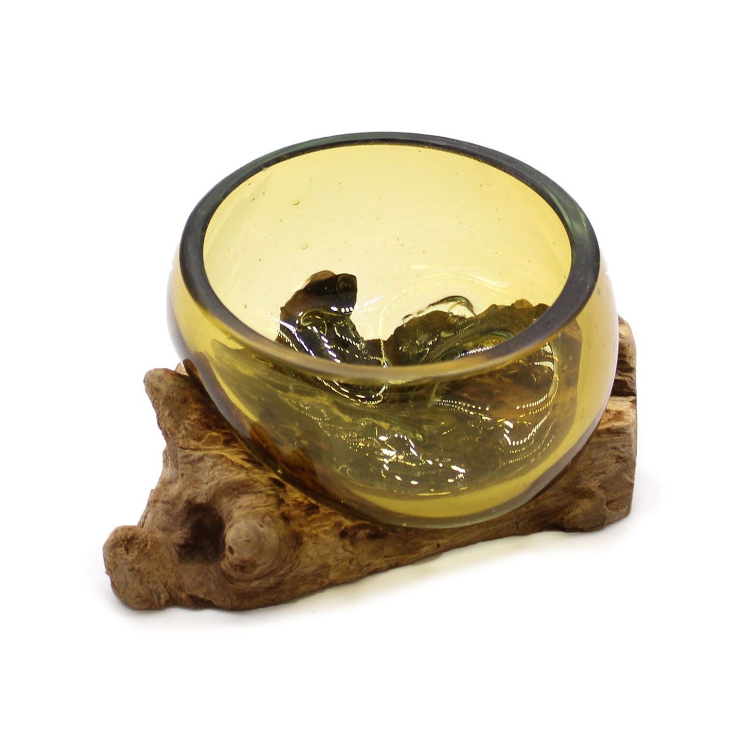 Photo 3 of Molten Glass Mini Amber Bowl On Wood Luxury Decor Premium Ed featuring authentic premium craftsmanship.