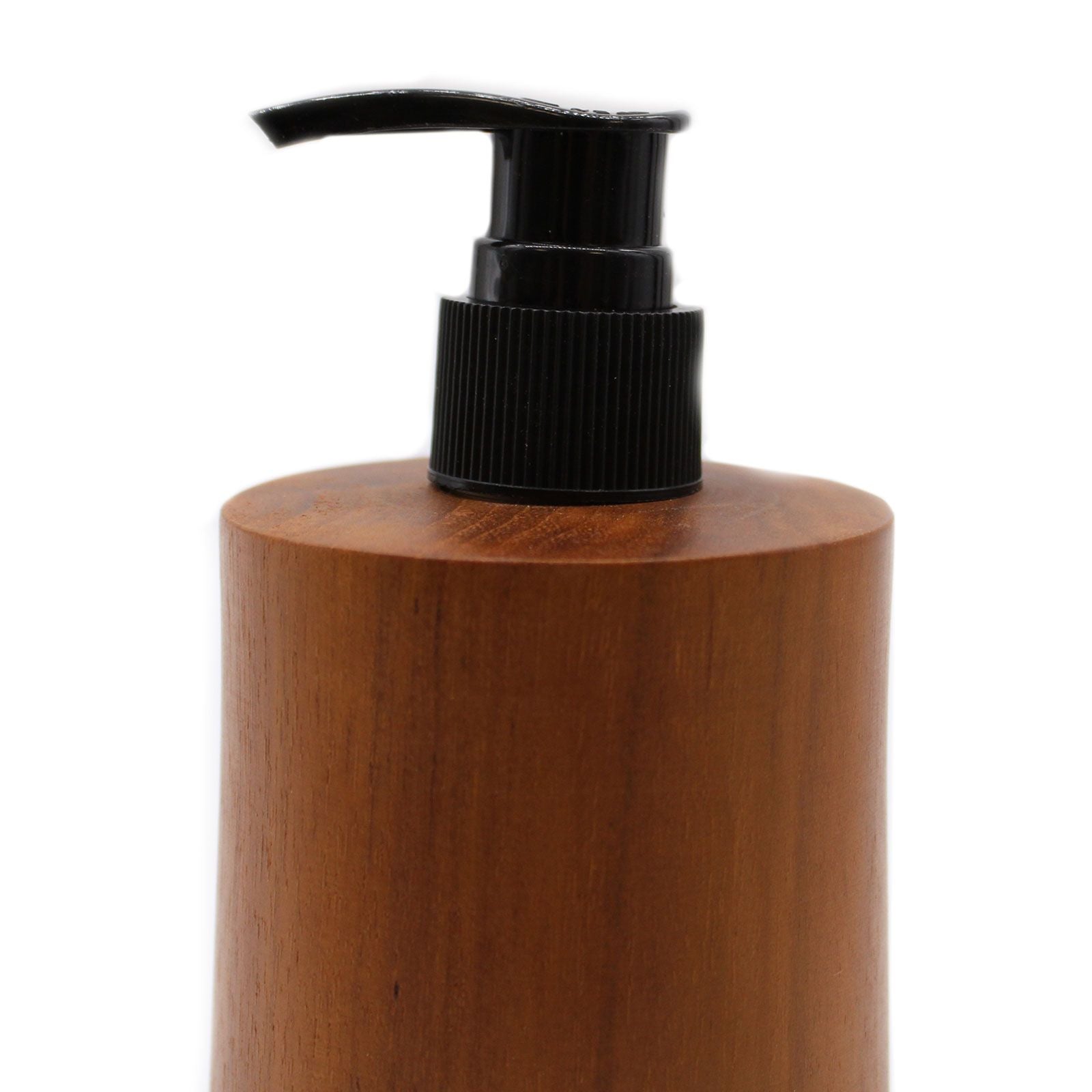 Natural Teakwood Soap Dispenser - Taper from our luxury teakwood soap dispensers collection