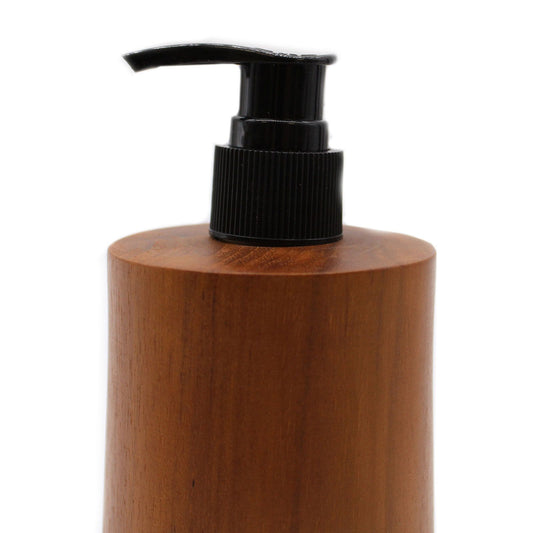 Natural Teakwood Soap Dispenser - Taper from our luxury teakwood soap dispensers collection