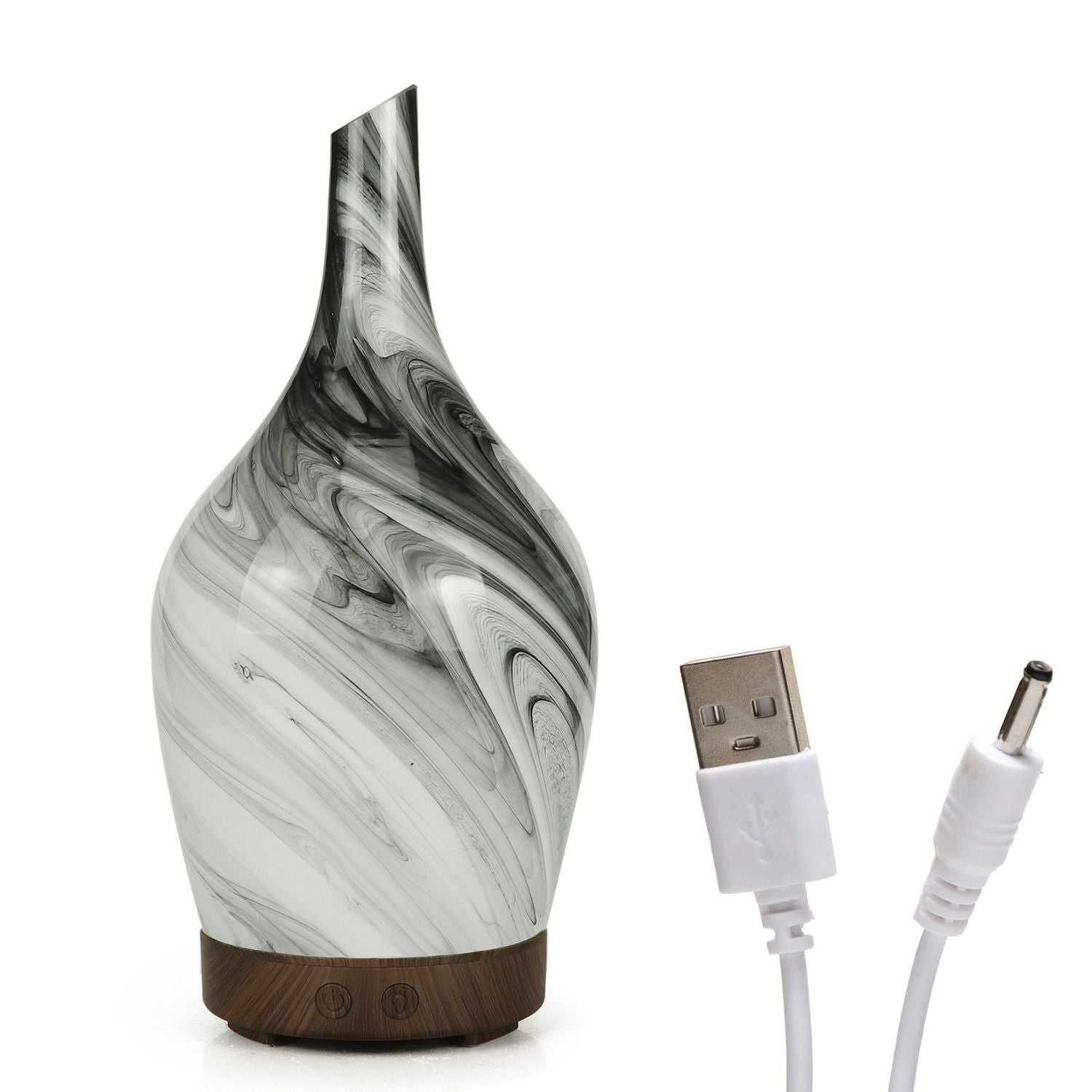 Aroma Atomiser - Glass Abstract Grey USB from our luxury aroma diffusers collection