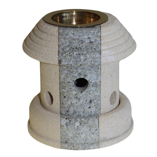 Stone Oil Burner - Combo Lantern lifestyle product photo on neutral background
