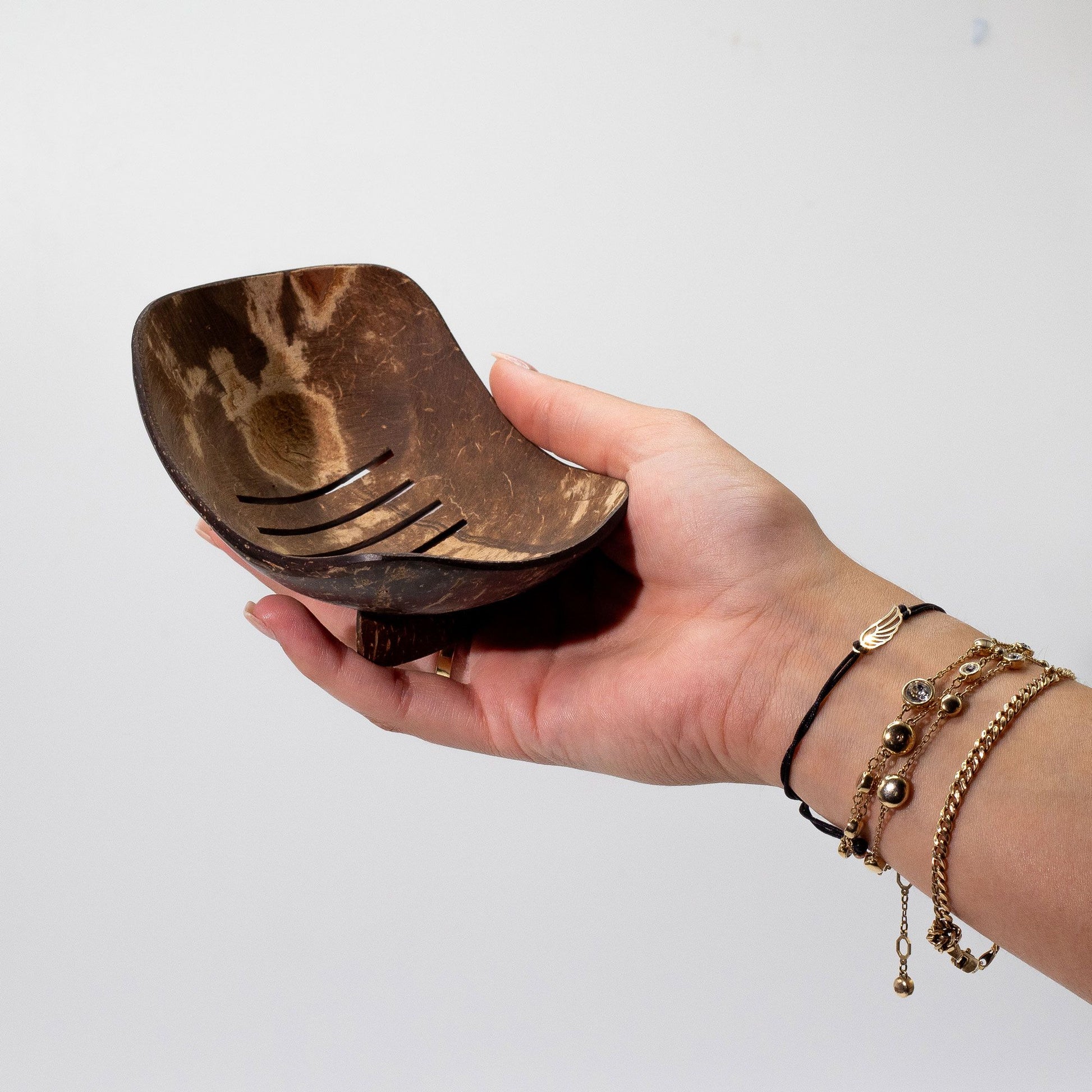 Natural Coconut Soap Dish - Oblong - 11cm from our luxury coconut soap dishes collection