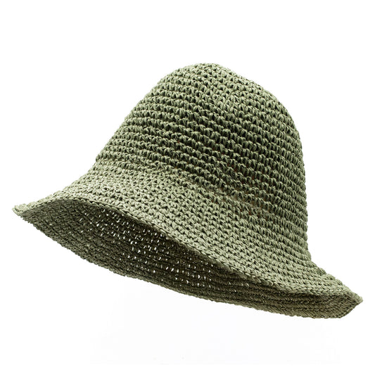 Photo 1 of Nomad Sari Floppy Straw Sun Hat - Moss Green Sun Beach Hat featuring authentic premium craftsmanship.