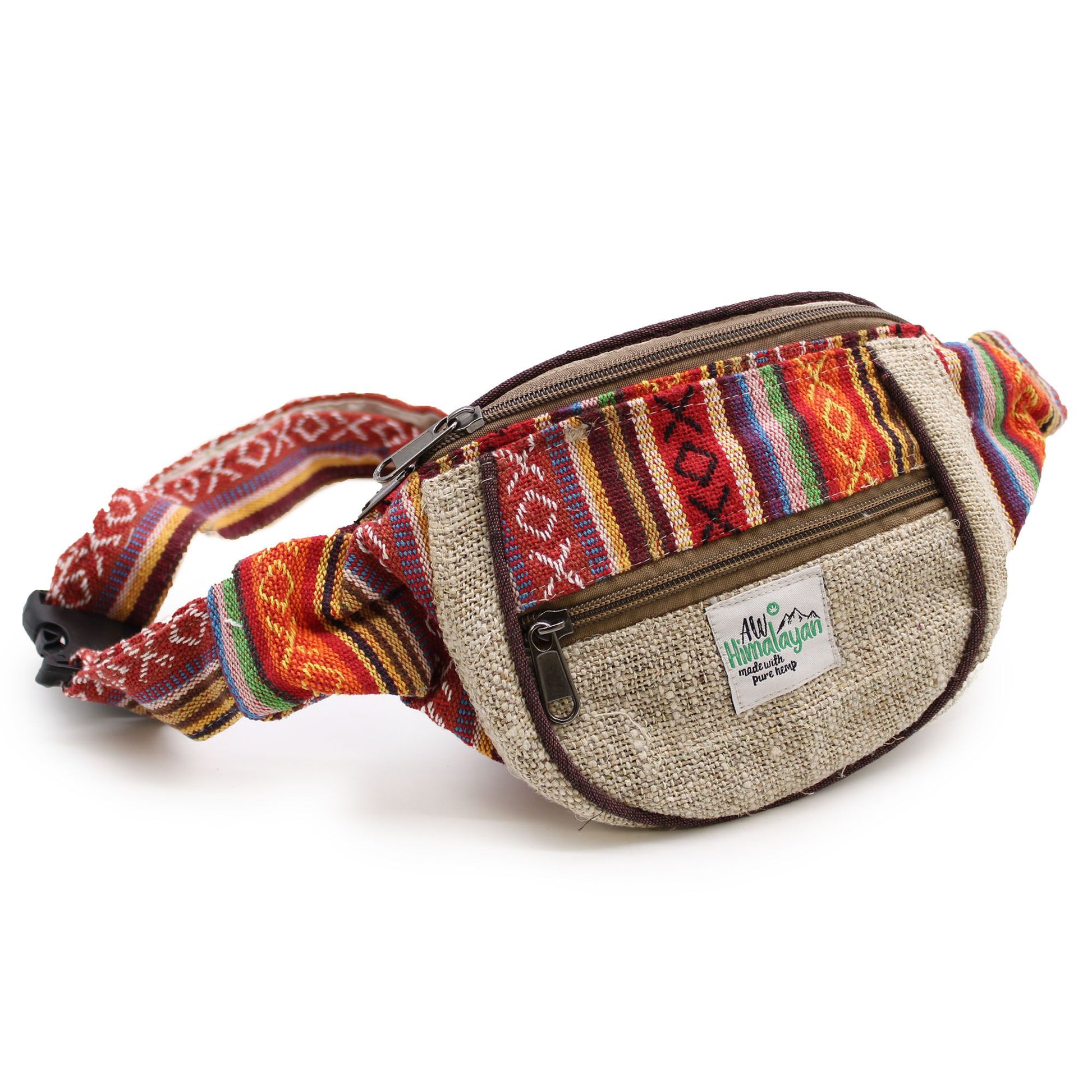 Bum Bag - Hemp & Cotton (assorted) lifestyle product photo on neutral background
