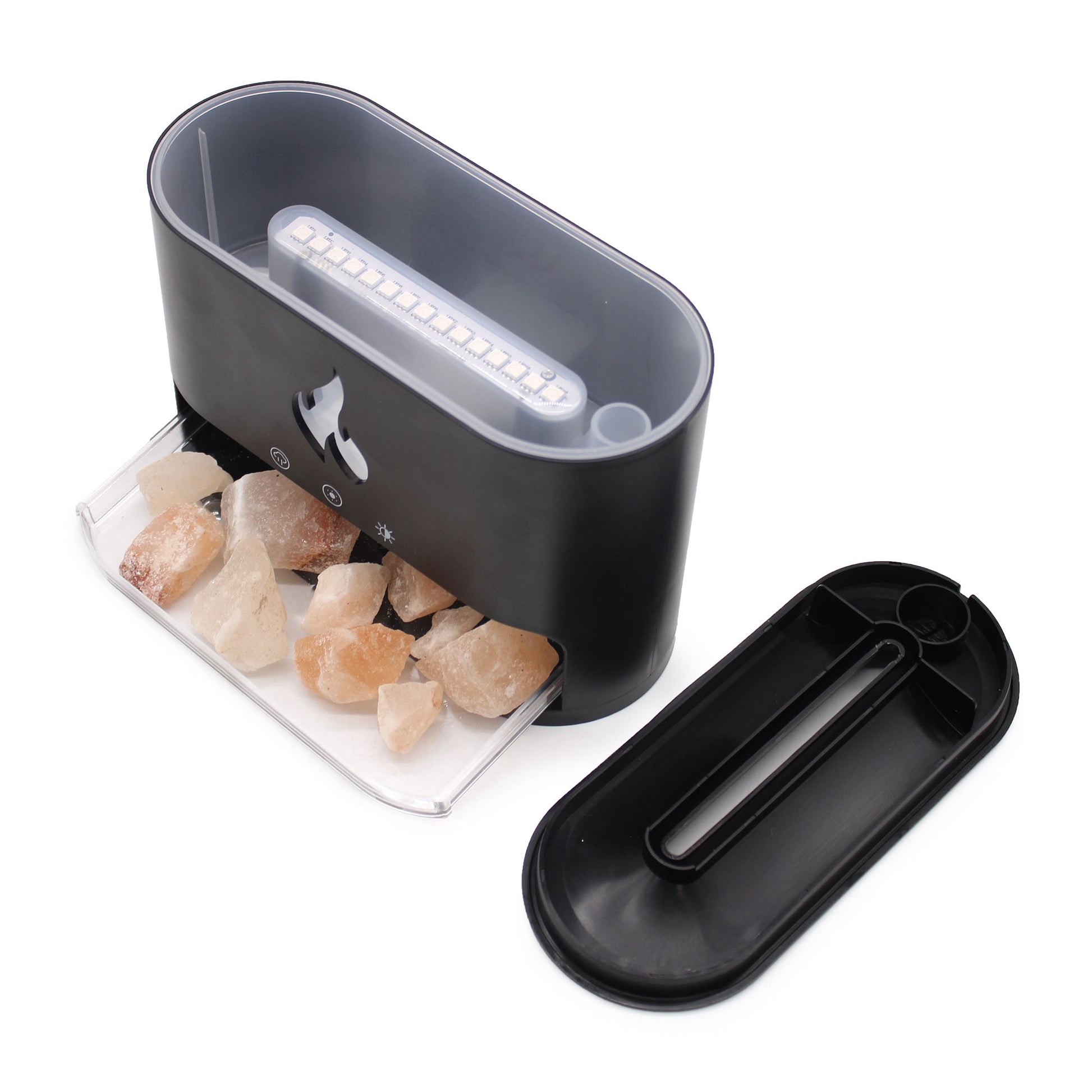 White Blaze Aroma Diffuser - Himalayan Salt Chamber - USB-C - Flame Effect (Salt included) from our luxury aroma diffusers collection