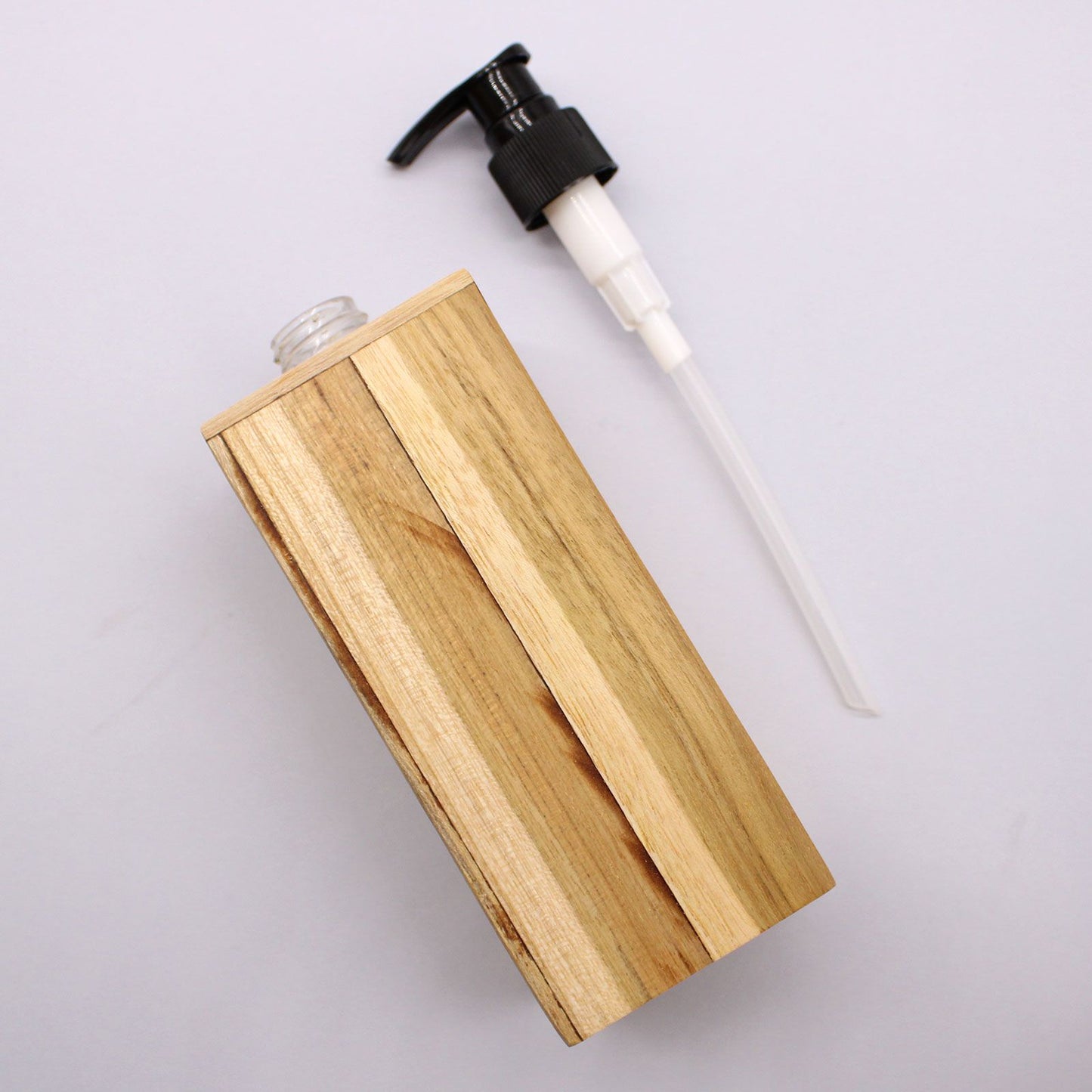 Natural Teakwood Soap Dispenser - Square from our luxury teakwood soap dispensers collection