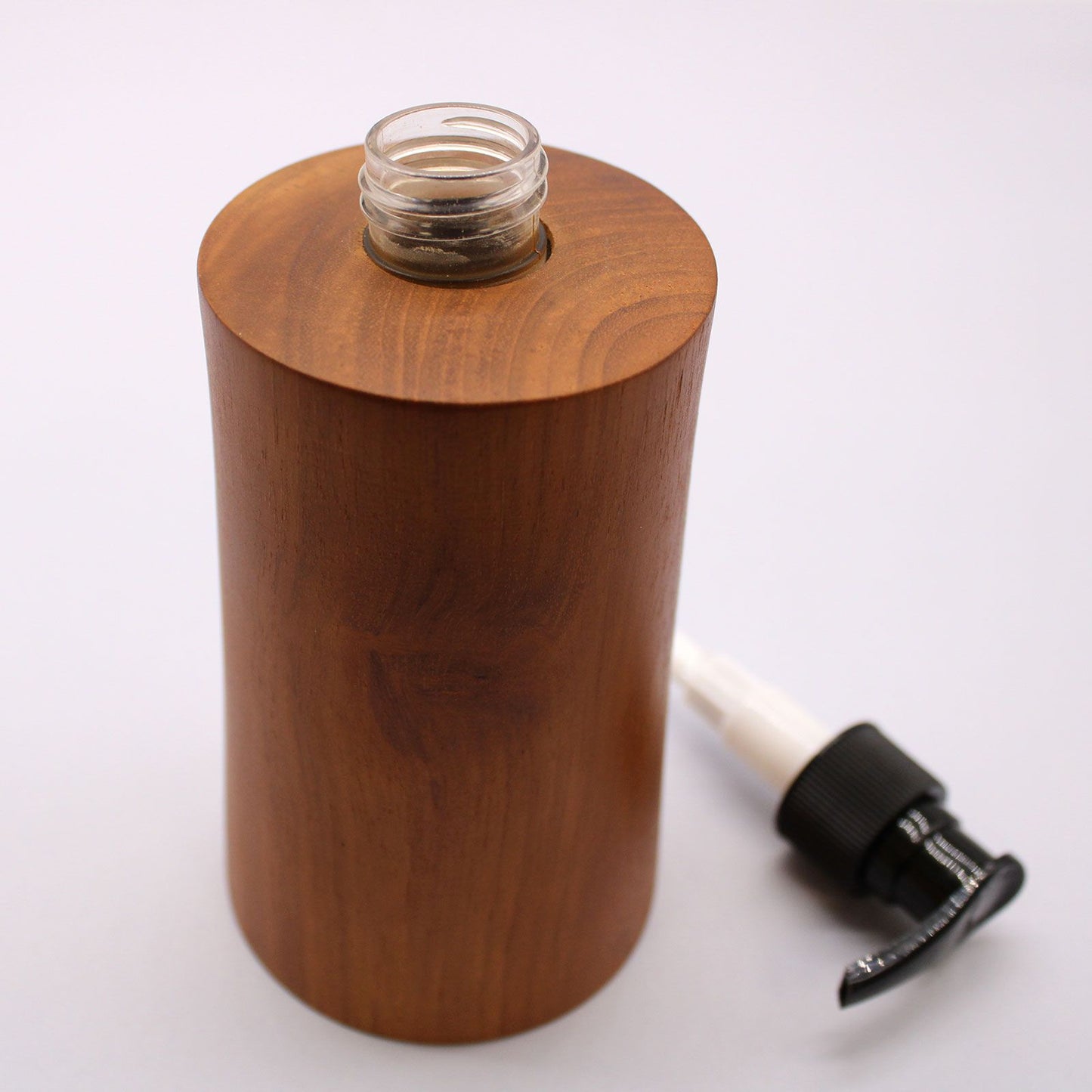 Natural Teakwood Soap Dispenser - Taper from our luxury teakwood soap dispensers collection
