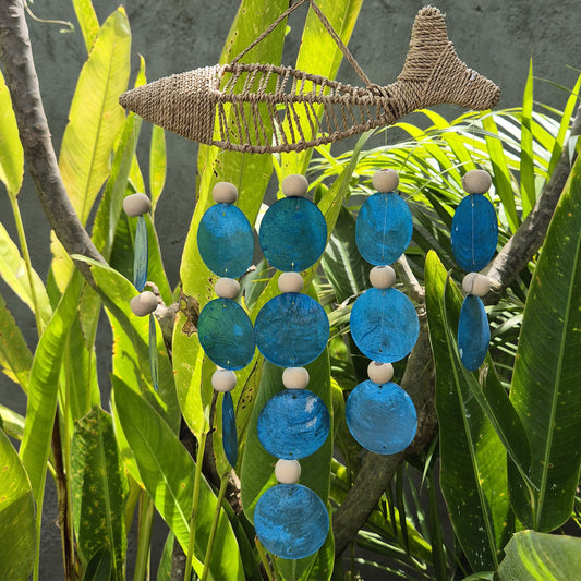String Fish and Blue Copis Drop from our luxury driftwood chime collection