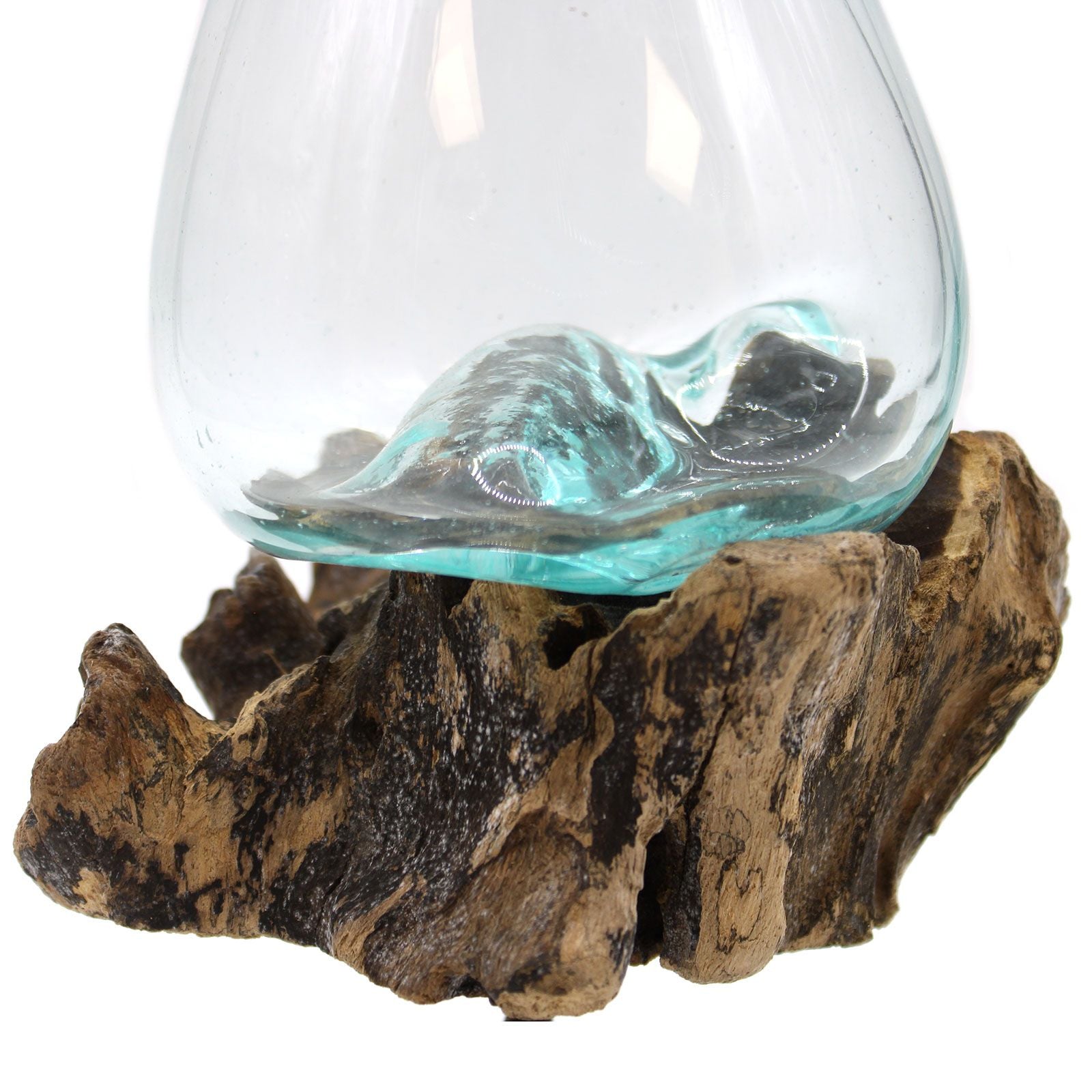 Photo 3 of Molten Glass On Wood With Stand - Medium Bowl Luxury Decor featuring authentic premium craftsmanship.