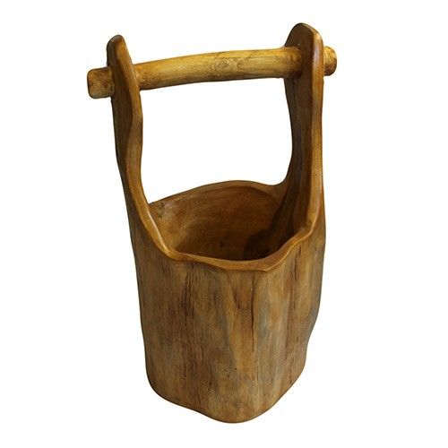Teak Well Buckets aprox 28cm from our luxury teak root baskets collection