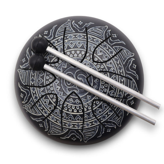 Photo 1 of Hapi Drum Om Mandala Engraved - 16cm Meditation Drum featuring authentic premium craftsmanship.