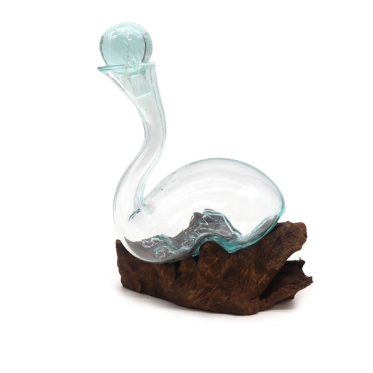 Photo 1 of Molten Glass On Wood - Wine Decanter Luxury Decor Premium Ed featuring authentic premium craftsmanship.